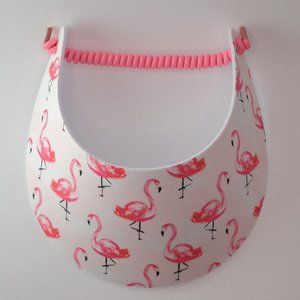 Flamingo Women Sun Visor Hat, No Headache Foam, Light Pink, Pool, Golf, Trip